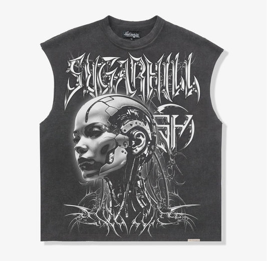 SUGARHILL “CHAMBERS" CUTOFF TEE (BLACK VINTAGE)