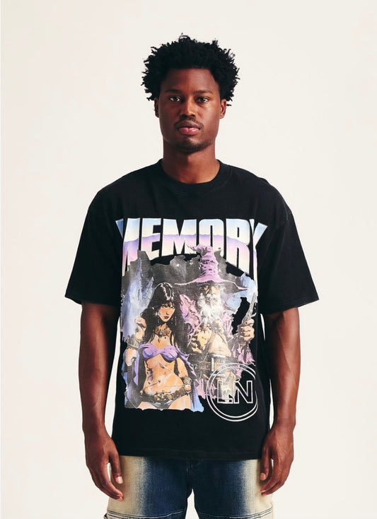 MEMORY LANE HEAVY METAL TEE - BLACK