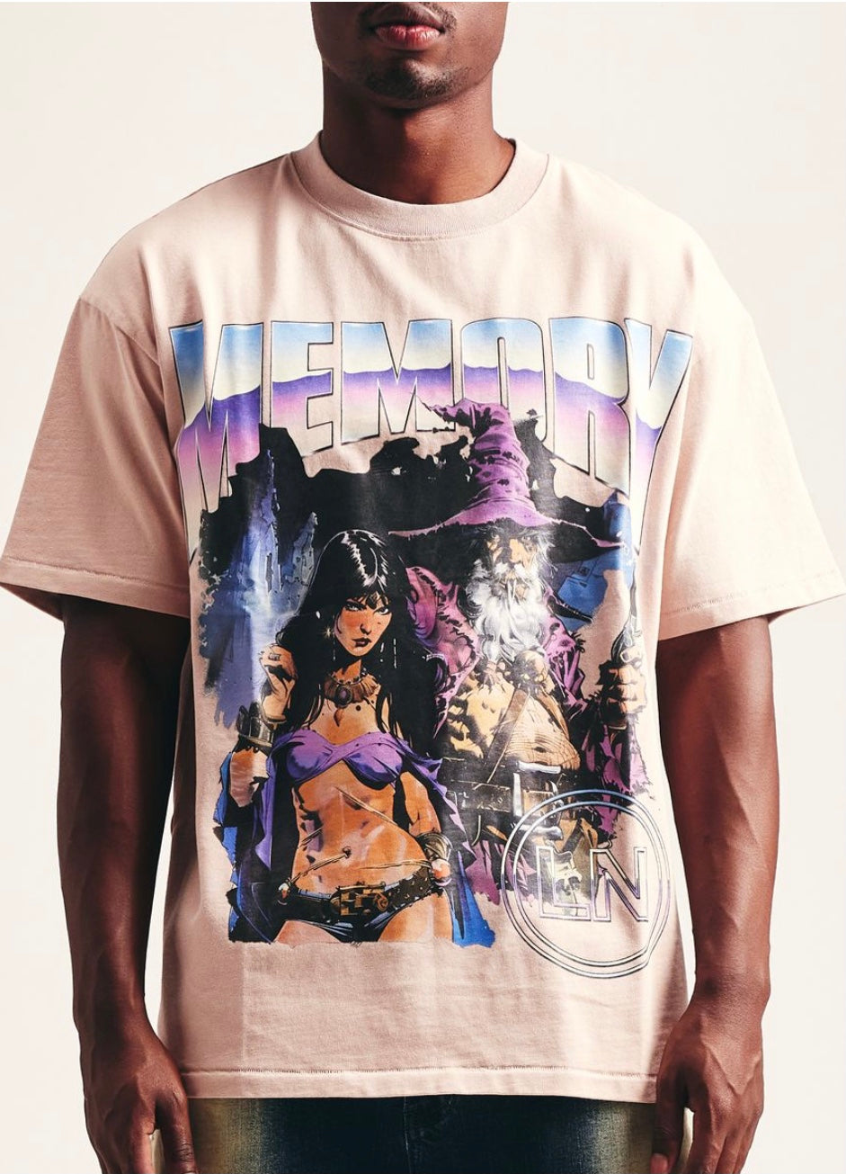 MEMORY LANE HEAVY METAL TEE 0 LT PINK
