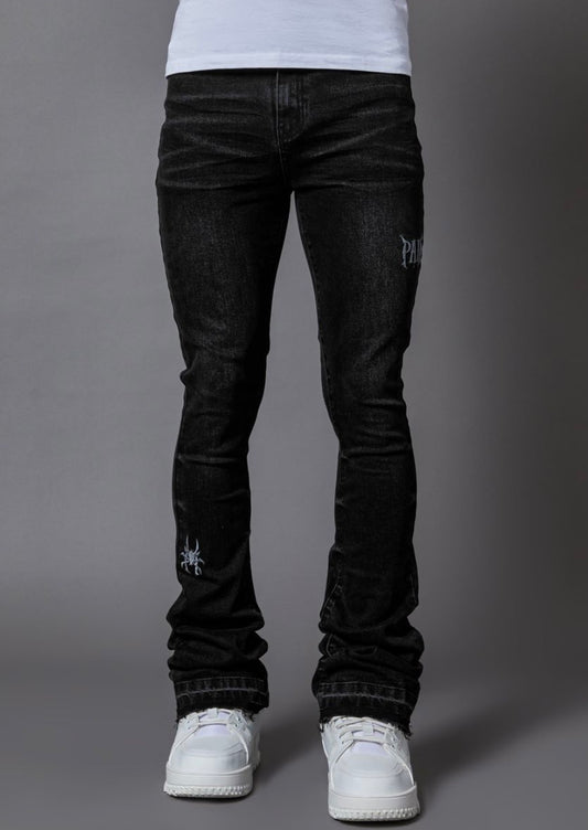 PAIN Washed Black Stacked Denim