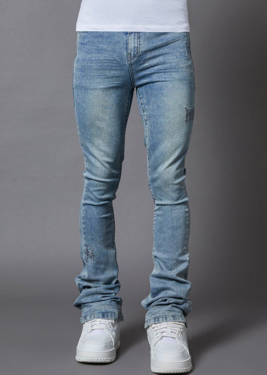 PAIN Stone Blue Stacked Denim