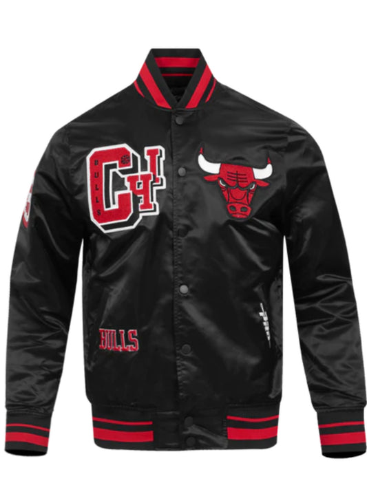 PRO STANDARD NBA CHICAGO BULLS BEST OF MEN'S RIB SATIN JACKET