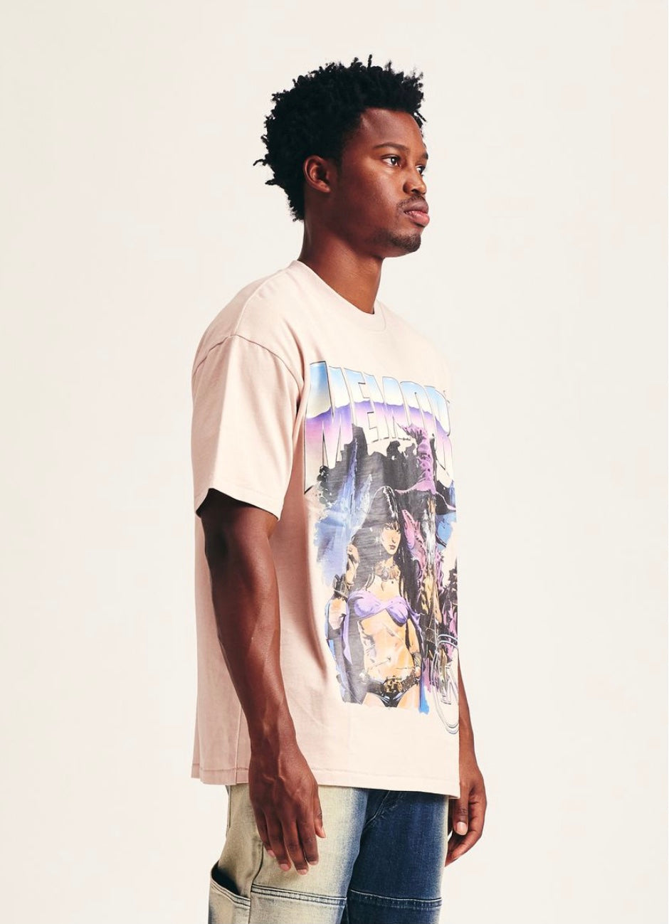 MEMORY LANE HEAVY METAL TEE 0 LT PINK