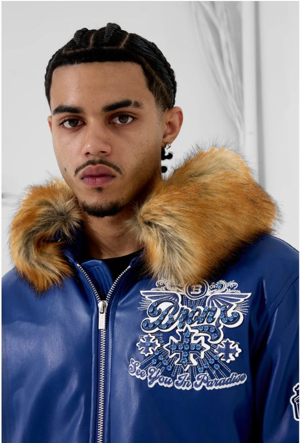 SEE YOU IN PARADISE DA BRONX BOMBER JACKET (NAVY)