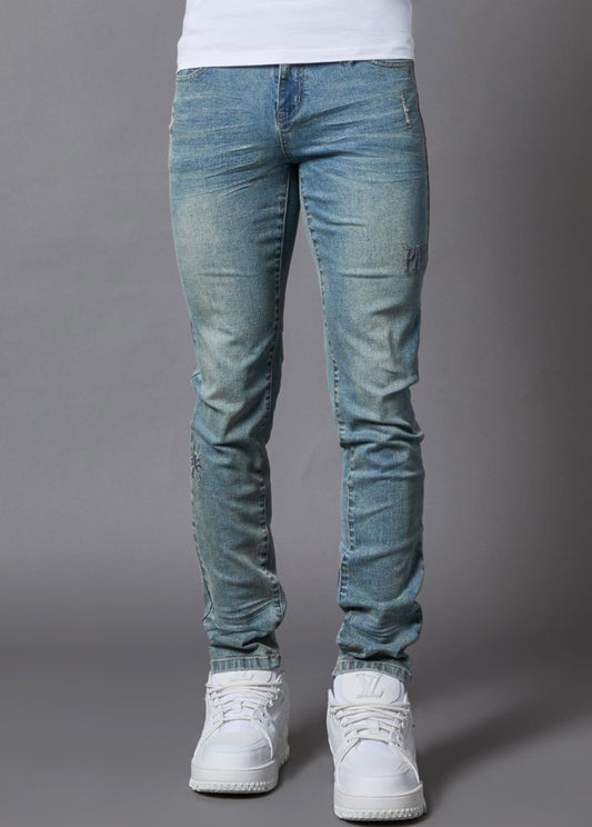 PAIN Vintage Blue Skinny Denim