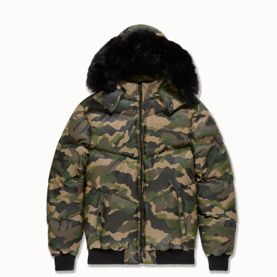 SEE YOU IN PARADISE THE WILD ONE CAMO PUFFER JACKET (VINTAGE CAMO)