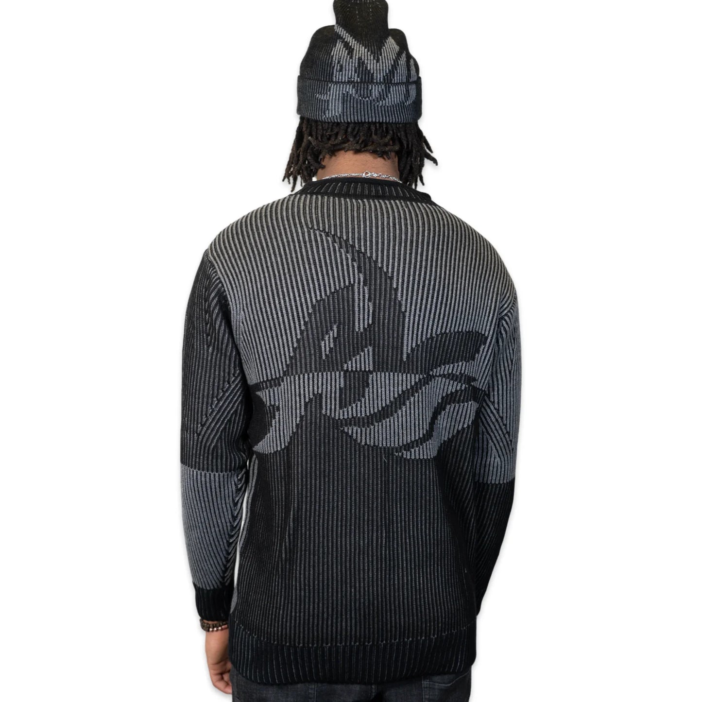 AL WISSAM “LEGACY” Knit Sweater-Blk/Gry