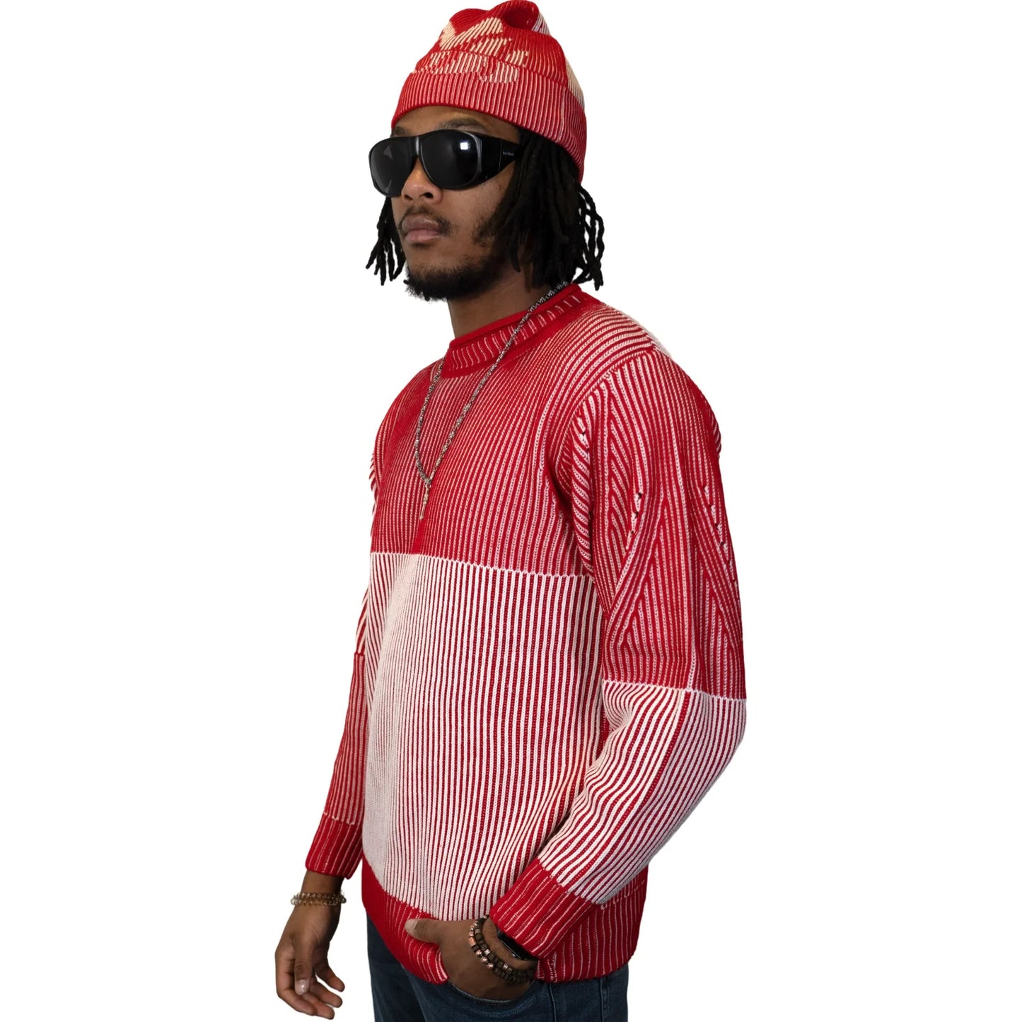 AL WISSAM “LEGACY” Knit Sweater-Red