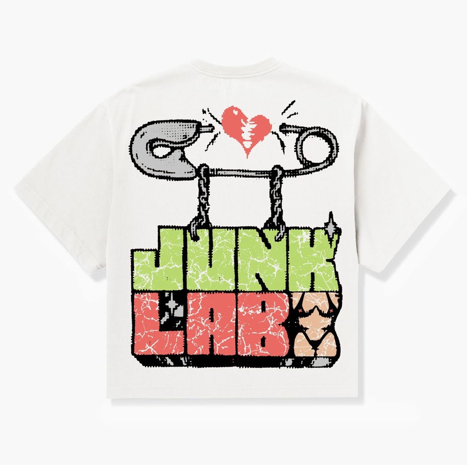 JUNK LAB "PIN PUNK" T-SHIRT (WHITE)