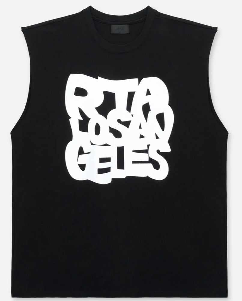 RTA TERRY MUSCLE TEE | BLACK WAVE RTA