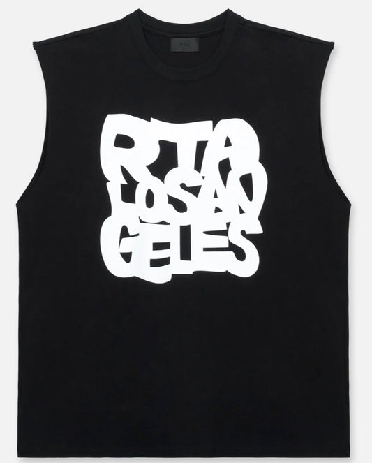 RTA TERRY MUSCLE TEE | BLACK WAVE RTA