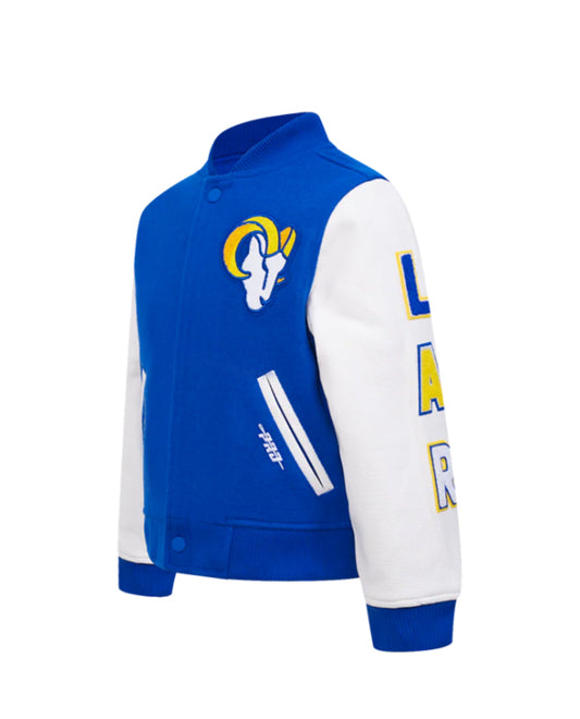 PRO STANDARD NFL LOS ANGELES RAMS CLASSIC LITTLE BOYS WOOL VARSITY JACKET