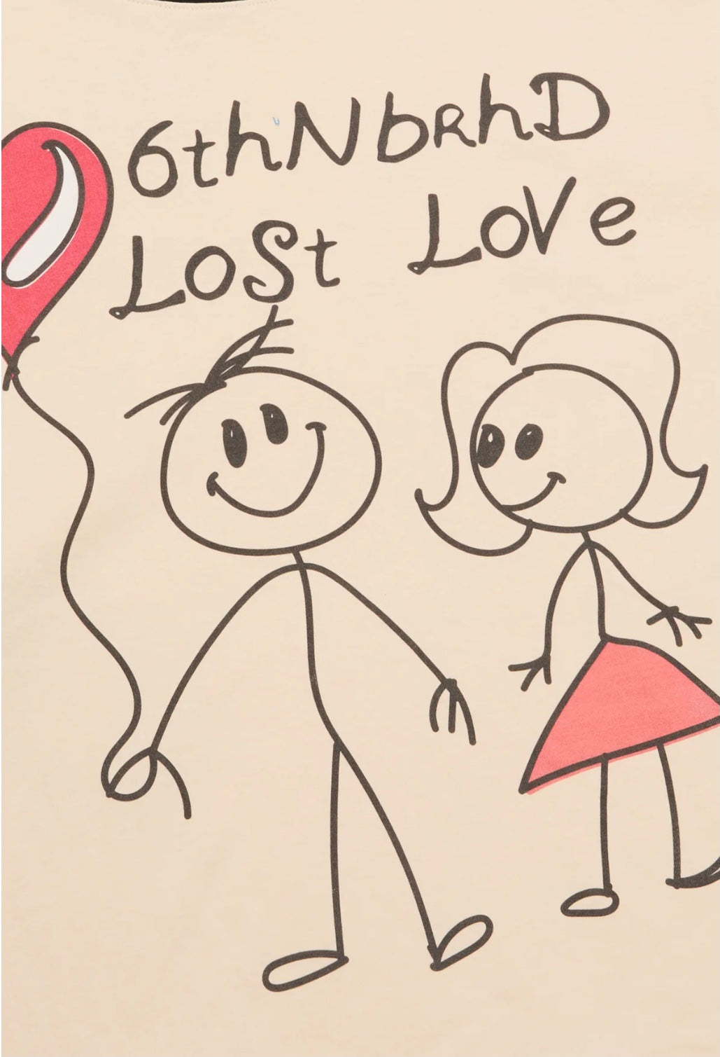 6THNBRHD TEE "DRAWING" CREAM