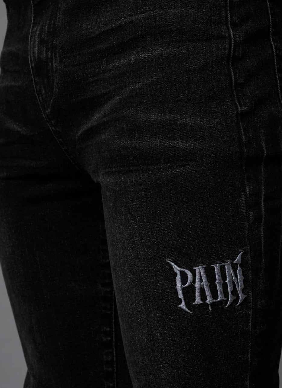 PAIN Washed Black Stacked Denim