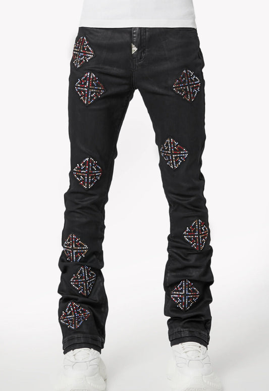 GUAPI OBSIDIAN BLACK MOSAIC DENIM