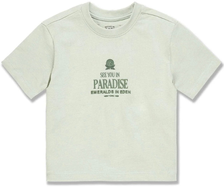 Jordan Craig KIDS EMERALDS IN EDEN CROPPED BOXY T-SHIRT