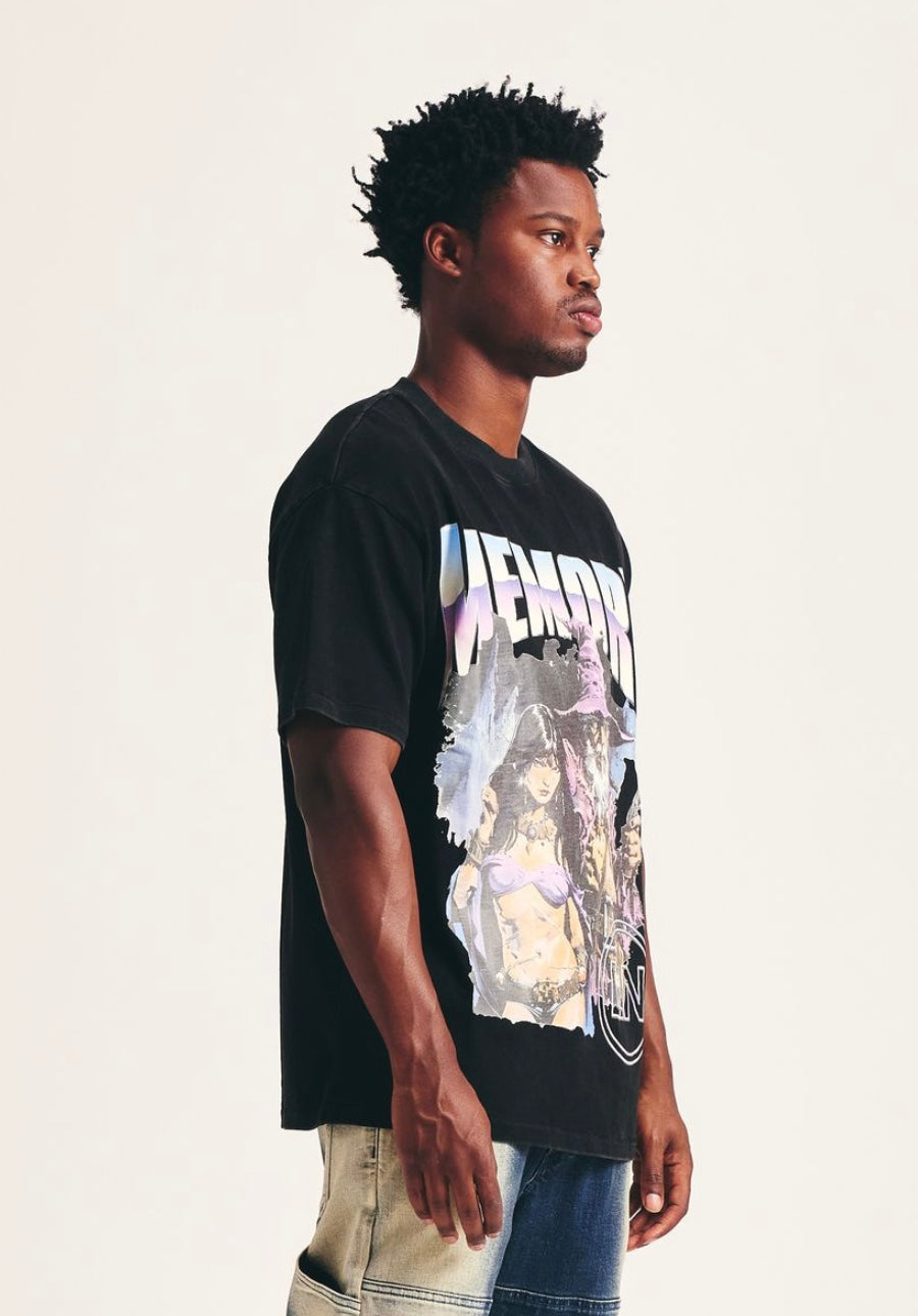MEMORY LANE HEAVY METAL TEE - BLACK