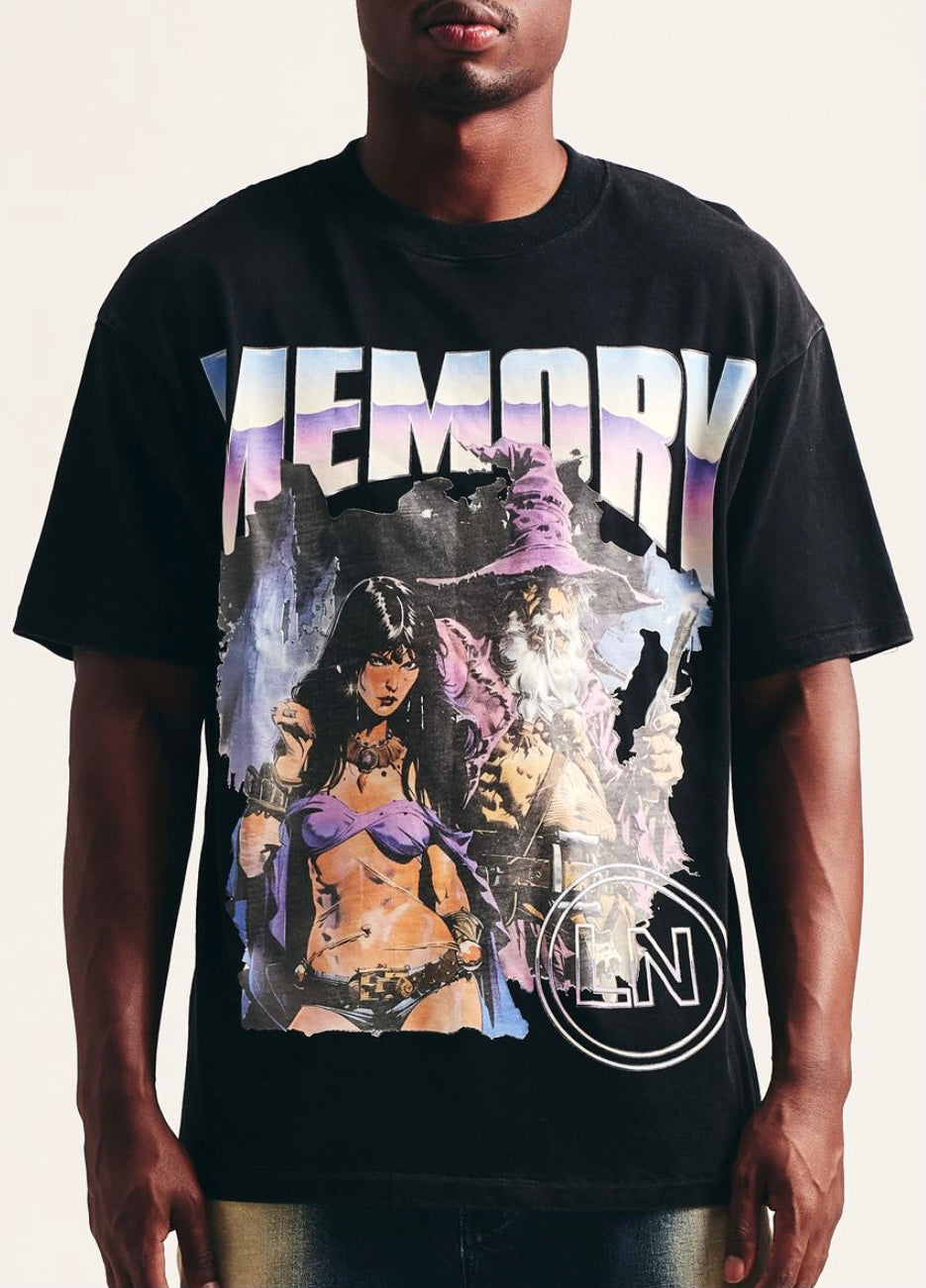 MEMORY LANE HEAVY METAL TEE - BLACK