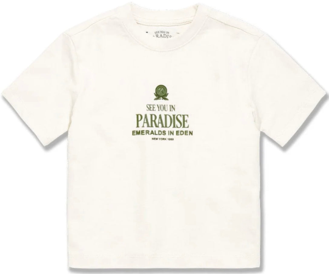Jordan Craig KIDS EMERALDS IN EDEN CROPPED BOXY T-SHIRT