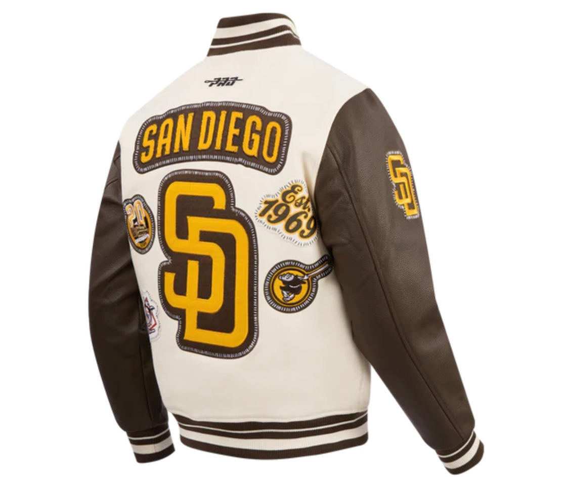 PRO STANDARD SAN DIEGO PADRES WOOL VARSITY JACKET