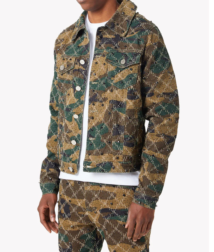 GUAPI Camo Denim Jacket