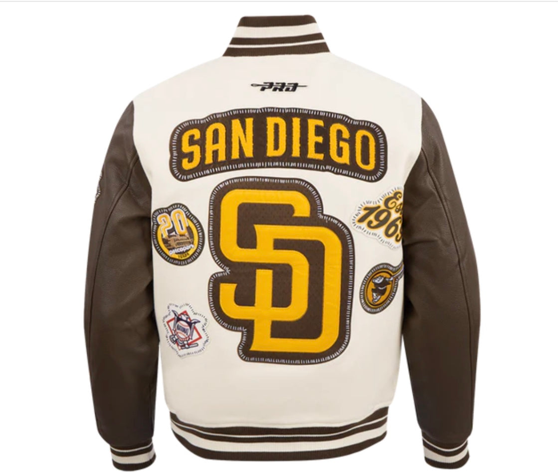 PRO STANDARD SAN DIEGO PADRES WOOL VARSITY JACKET