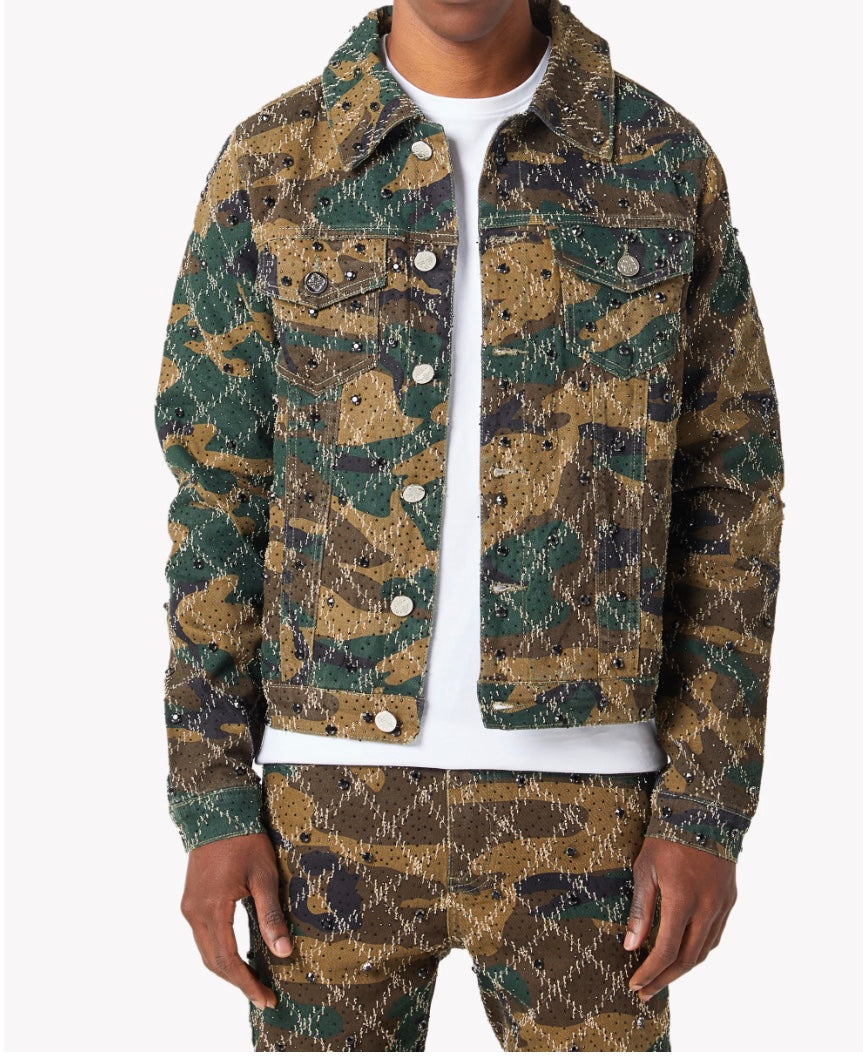 GUAPI Camo Denim Jacket