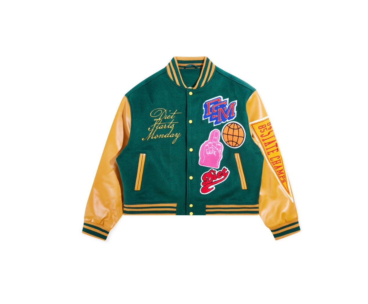 Diet Starts On Monday Varsity Jacket