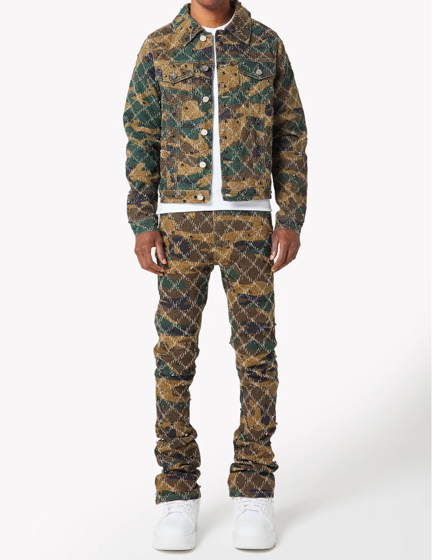 GUAPI Camo Denim Jacket