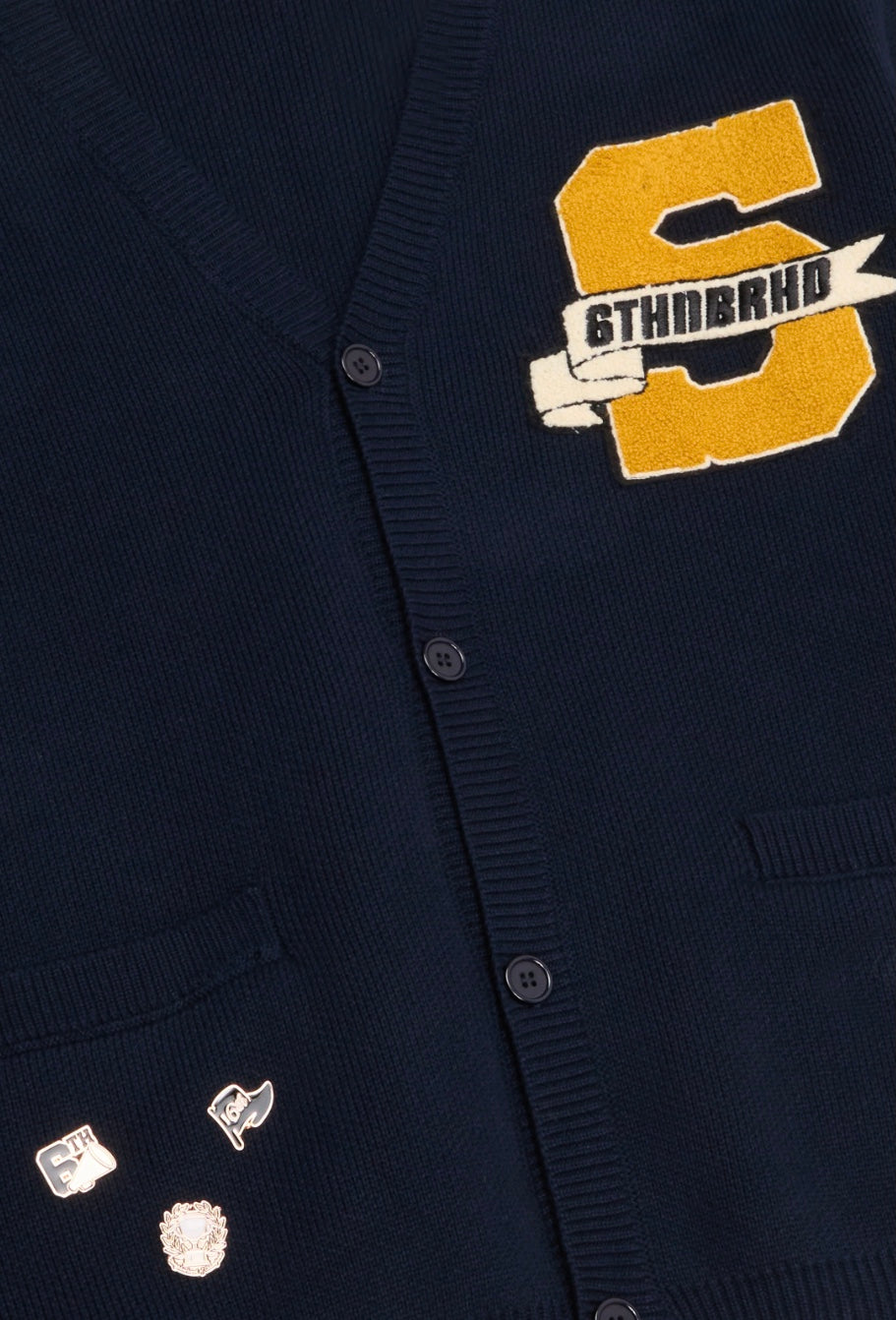 6THNBRHD Euro Navy Blue Cardigan